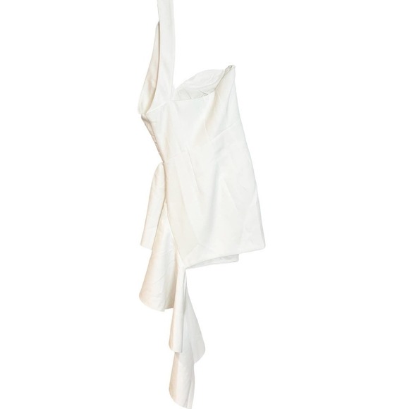 ELLIATT One-Shoulder Convergence Mini Dress Ivory Women's Size S NWOT - Picture 5 of 13